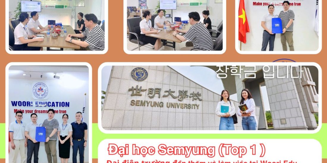 Chào mừng đại điện trường Đại Học Semyung TOP 1 2025 đến thăm trung tâm Du Học Woori làm việc chương trình du học hàn quốc Quảng Bình