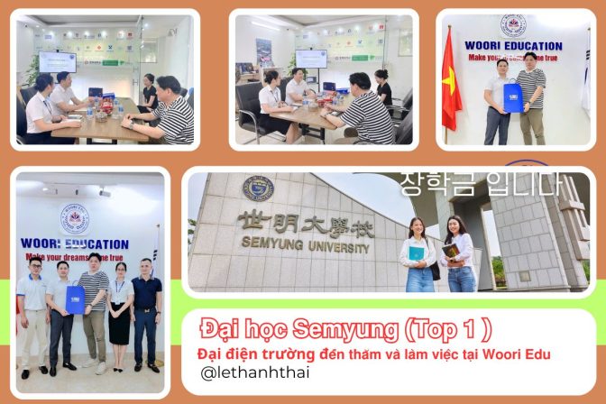 Chào mừng đại điện trường Đại Học Semyung TOP 1 2025 đến thăm trung tâm Du Học Woori làm việc chương trình du học hàn quốc Quảng Bình